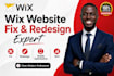 edit fix wix issues, redesign sections and optimize and support your wix website