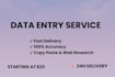 do accurate data entry, excel, copy paste and web research
