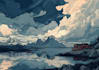 draw landscape illustration and background concept art, nft