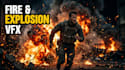 create cinematic cgi and vfx video editing with fire, explosion, horror effects