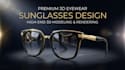 create 3d product animation, sunglass and eyewear design, 3d model and rendering