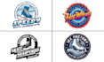 do ice skating rink roller surf skate team club logo design