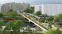 render high rise residential units,apartment complex site, cgi walkthrough video