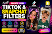 create custom tiktok or snapchat ar filter for your brand or event
