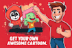 turn your idea into fun cartoon illustration