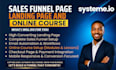 setup systeme io sales funnel landing page systeme io automation online course