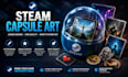 create steam capsule art, game banners, full steam assets