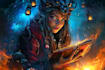 draw fantasy anime character with powerful aura