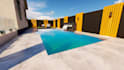 design 3d swimming pool, backyard pool, luxury pool rendering