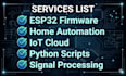 develop esp32 firmware, iot systems, and embedded python projects