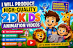 produce high quality 2d kids animation video