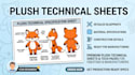 design plush toy stuffed technical sheet