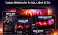 build a modern, premium website for music artists, producers, or music brands