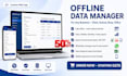 build custom offline web app data management reports export