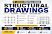 do structural drawings, beam column layout, steel structure and floor plan