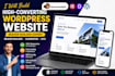 create a modern wordpress website using beaver builder, elementor or divi