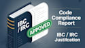 write code compliance report for permit approval ibc irc