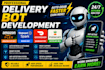 build multi account delivery bot system with dashboard and real time tracking