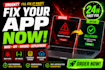 fix web app bugs errors api issues fast urgent fix in 24 hours