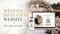 create a modern wedding invitation website with qr code