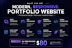 create a modern responsive portfolio website