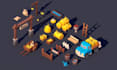 create stylized, low poly models, game props, asset packs, 3d game assets
