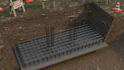 create 3d structural engineering animation for footing, column and reinforcement