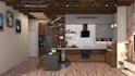 do kitchen, bath and bar interior design with 3d model and 3d visualize