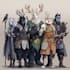 design a dnd party art and group art