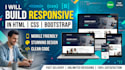 build responsive website in HTML CSS bootstrap