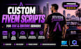 create custom fivem scripts for esx and qbcore servers