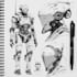 draw fast highly detailed sci fi robot and mecha sketches