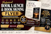 create a stunning book launch or book signing flyer design