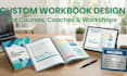 design journals, workbook design digital fillable pdf lead magnet book design