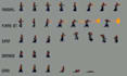 do pixel art sprite sheet character, pixel animation, retro pixel, game assets