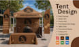 design professional event tent, flag and table
