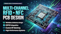 design a multi channel rfi nfc reader pcb with wireless pcb antenna array, esp32