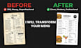 design professional restaurant menu