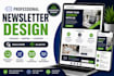 create mailchimp newsletter, email design, klaviyo