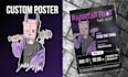 create unique illustrated event posters