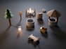 create stylized, low poly models, game props or asset packs