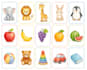 create cute kids learning flashcards