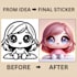 design cartoon sticker for your brand or personal use