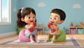 create pixar style ai animation like cocomelon nursery rhymes videos
