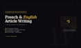 write french and english articles and blog posts