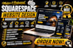 build squarespace website design, redesign squarespace, website development