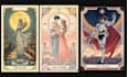 design tarot, oracle cards, deck, box, guidebook and realistic illustration