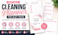 design a printable cleaning planner for busy moms