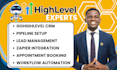 setup gohighlevel crm pipeline lead management appointment booking with zapier