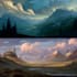 draw fantasy background and landscape